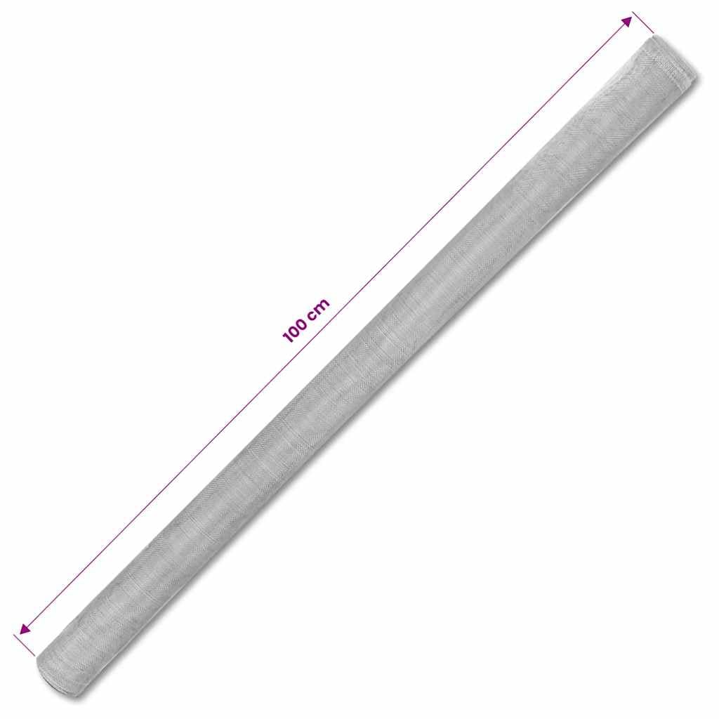 Aluminum Mesh Screen 39.4x196.9 Inches Silver E20899