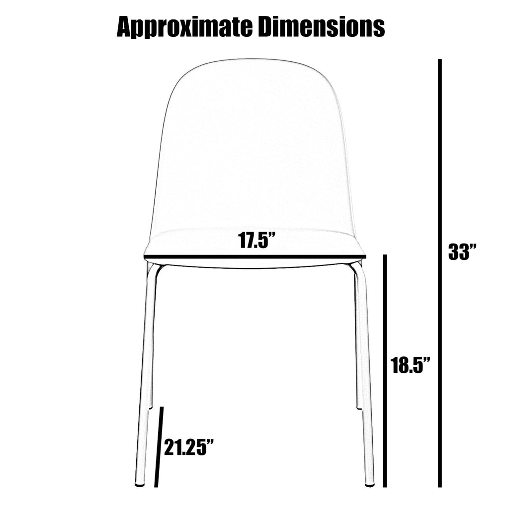 Grey Plastic Dining Chair with Metal Legs M30397