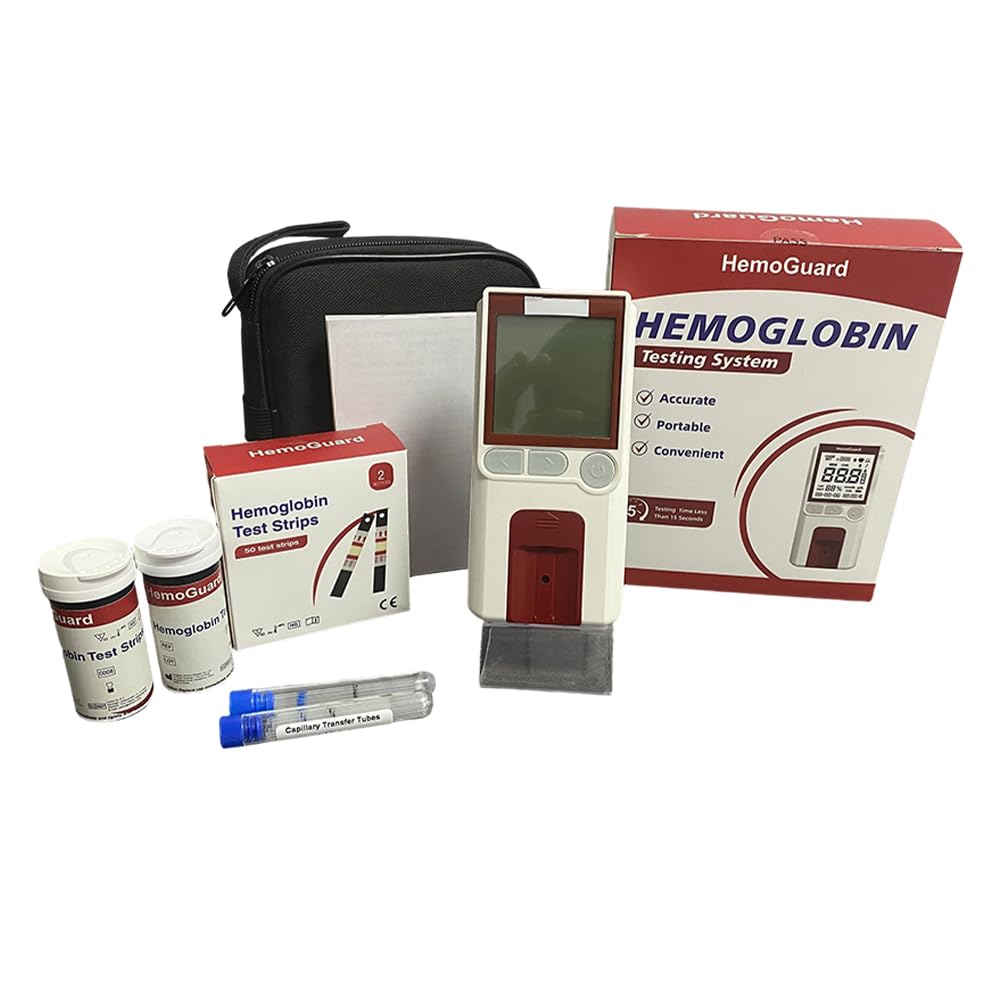 Hemoglobin Test Meter Kit with 25 Strips and 25 Capillary Tubes F902