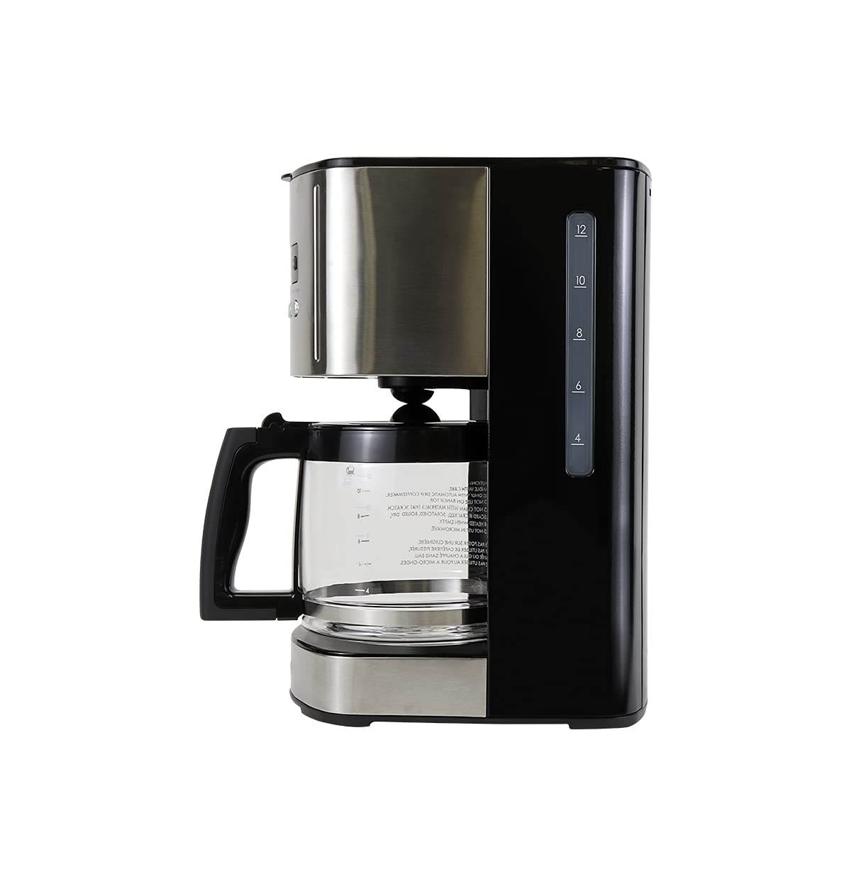 12 Cup Programmable Drip Coffee Maker with Glass Pot, Black U998017