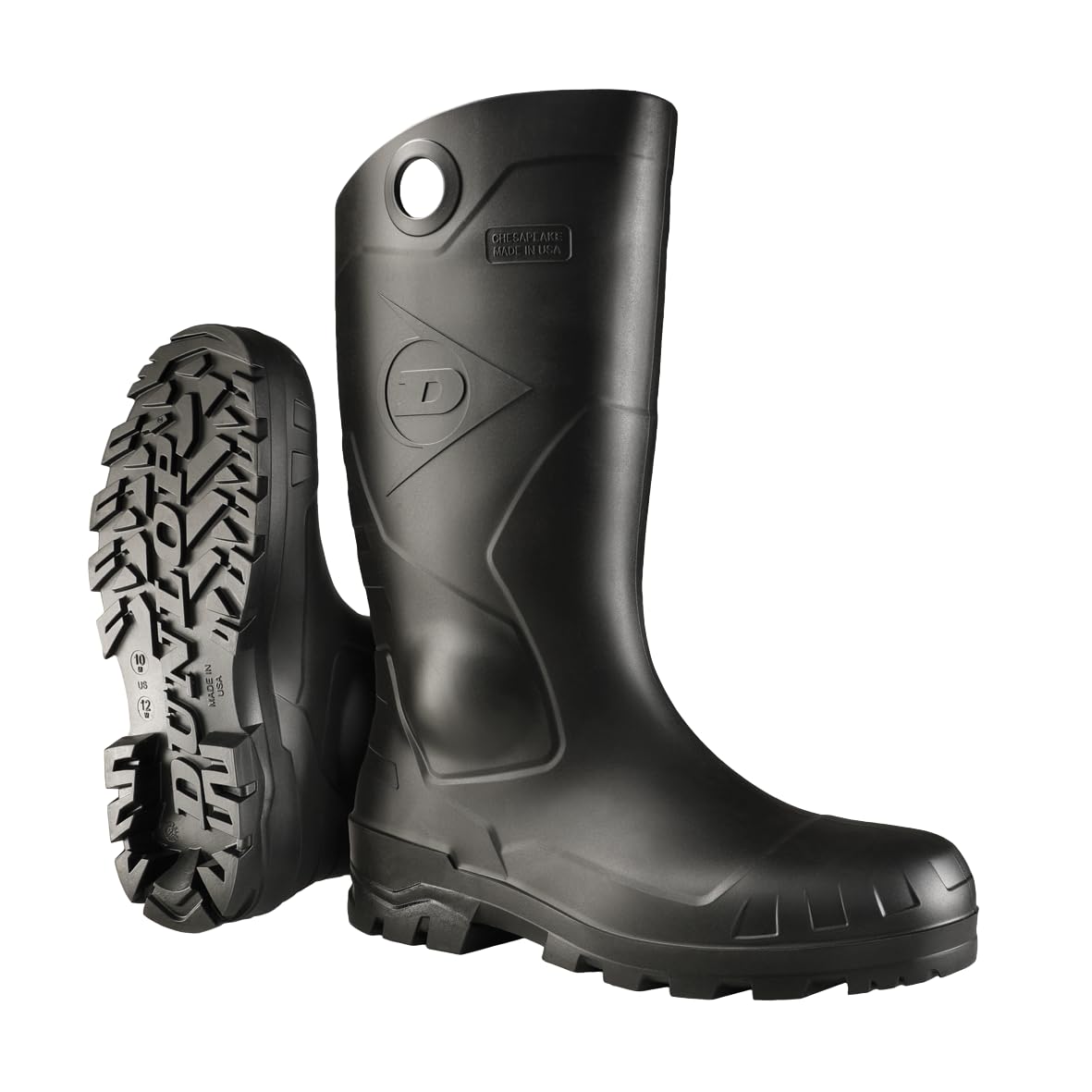 Black PVC Waterproof Steel Toe Rubber Boots K121