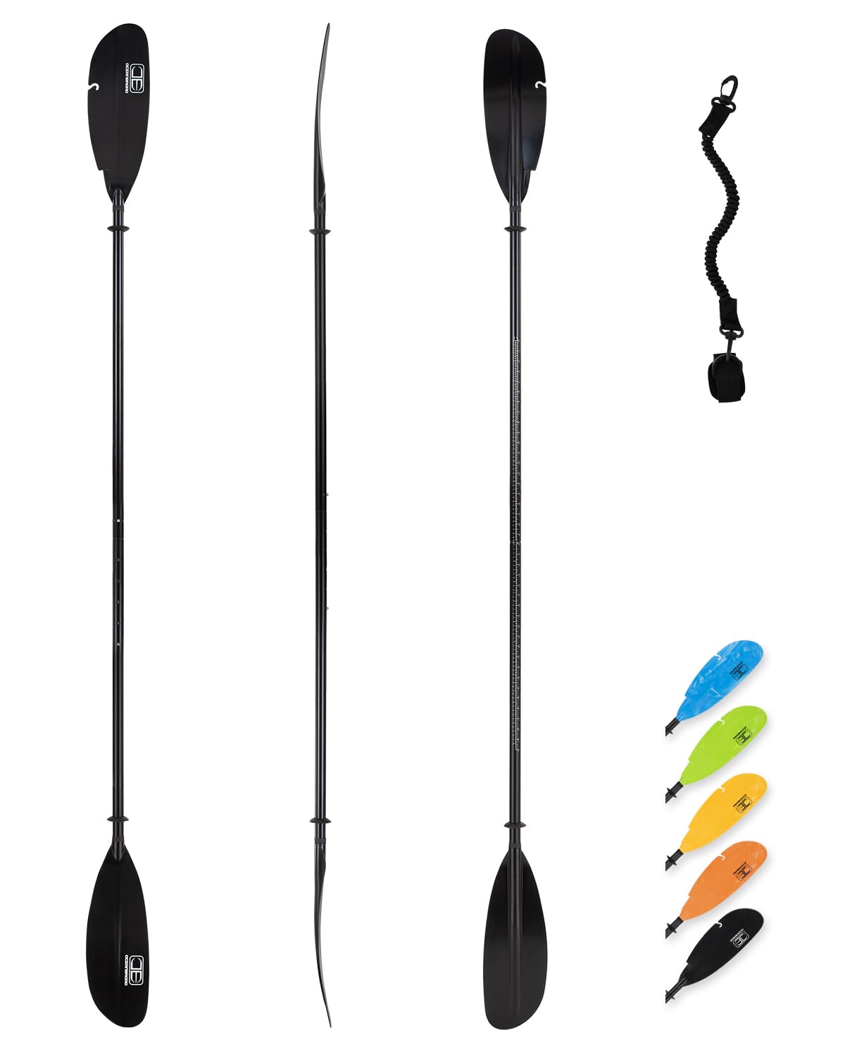 Adjustable Fishing Kayak Paddle with Paddle Leash L524