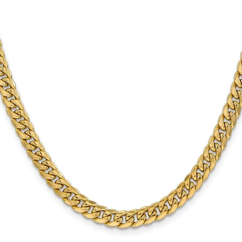 14K Yellow Gold 6mm Miami Cuban Chain Necklace G478521