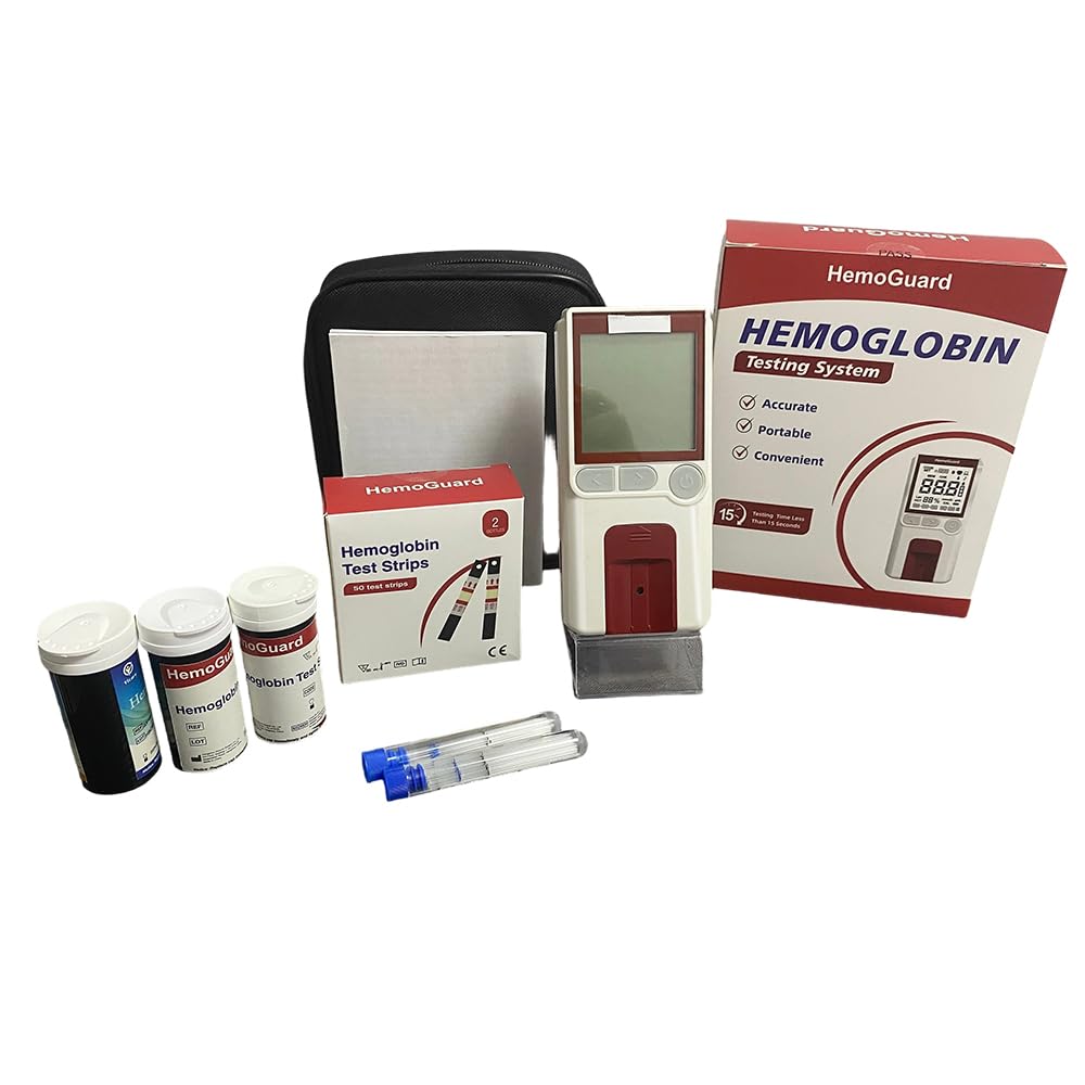 Hemoglobin Test Meter Kit with 25 Strips and 25 Capillary Tubes F902