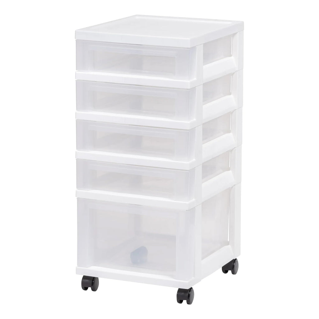 5 Drawer Rolling Storage Cart with Organizer Top O443356