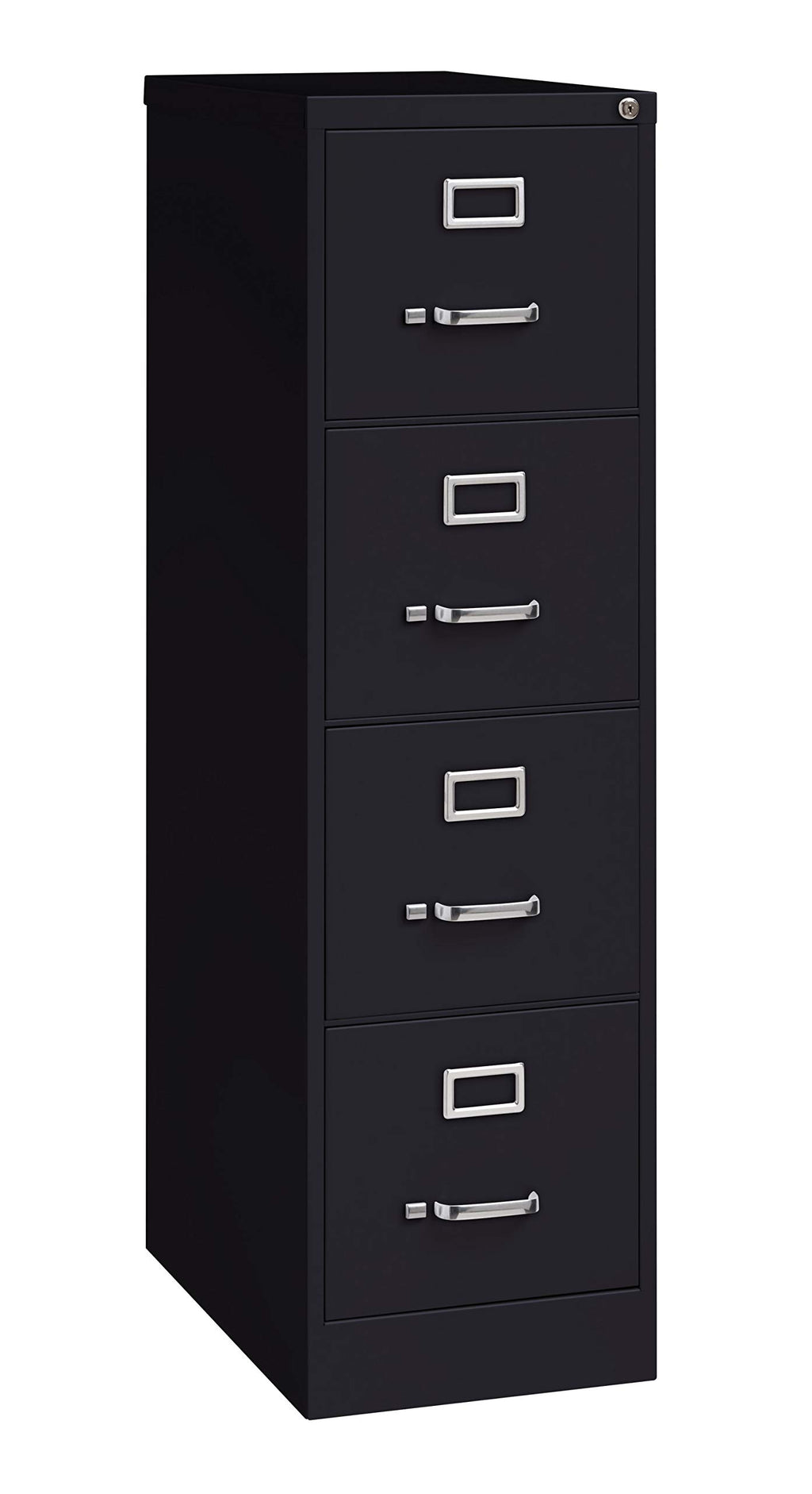 4 Drawer Letter Width Vertical File Cabinet Black Y344584