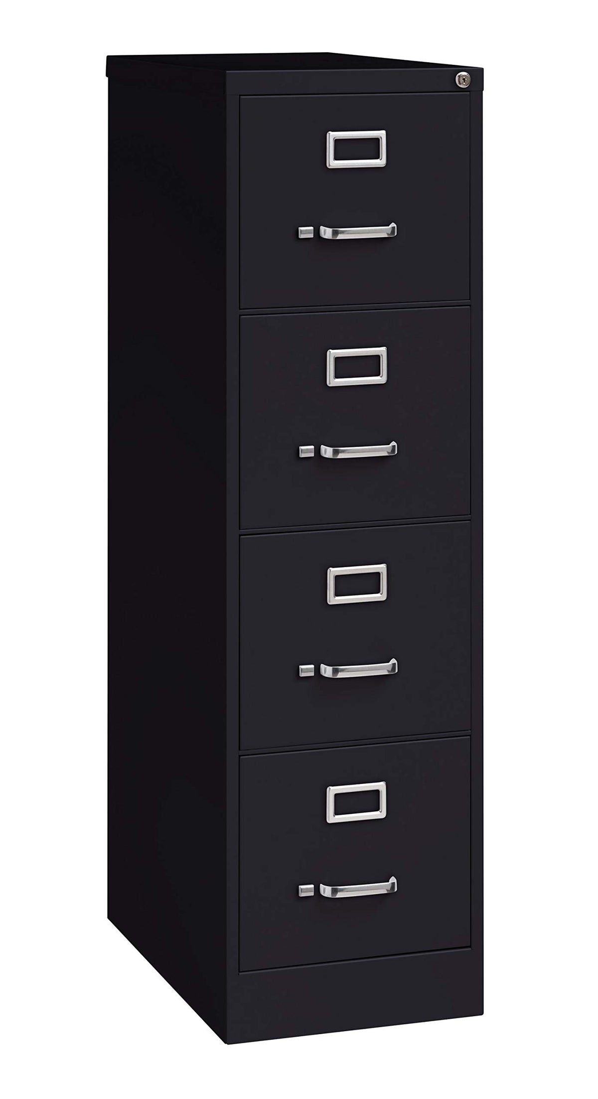 4 Drawer Letter Width Vertical File Cabinet Black Y344584