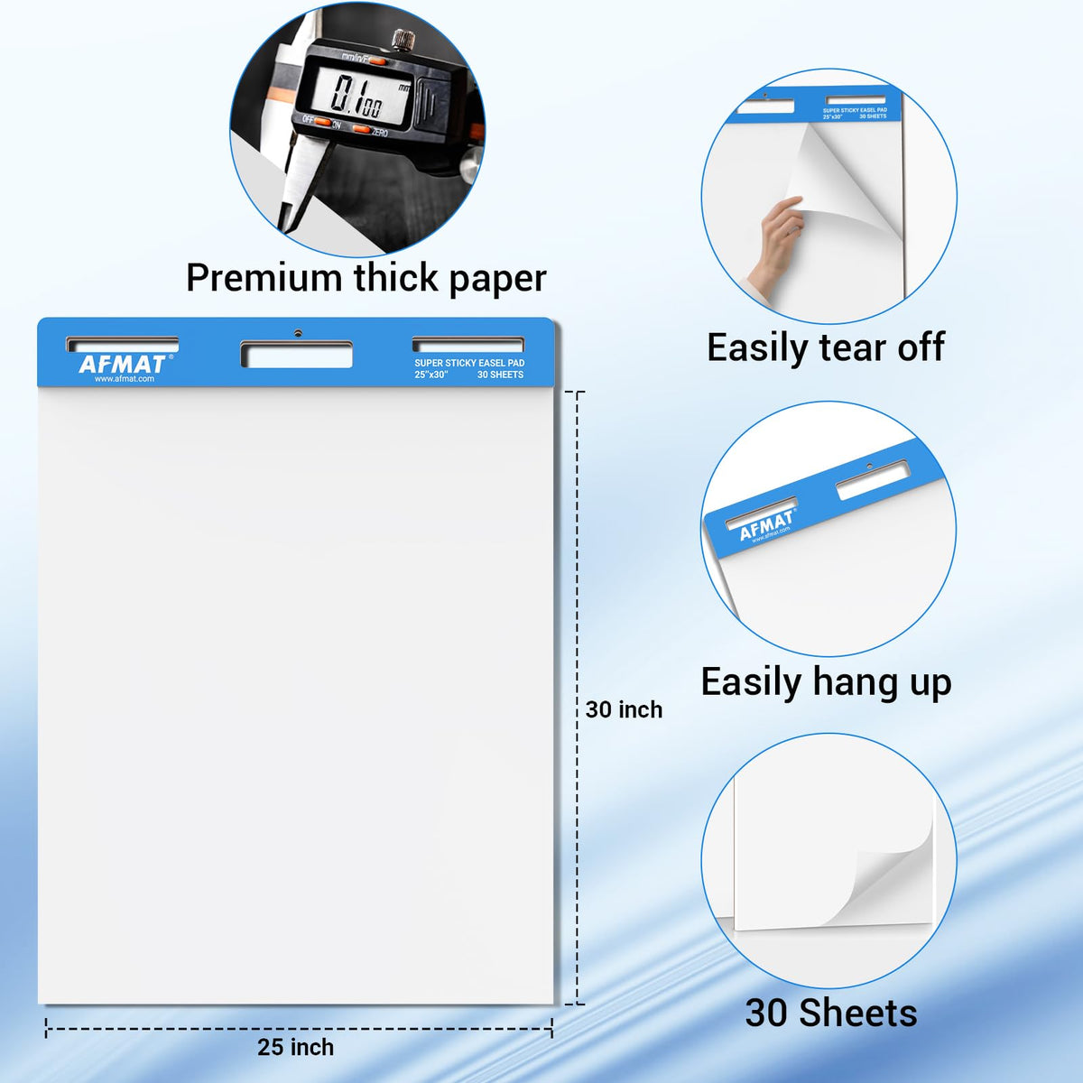 Sticky Easel Pads 25 in x 30 in 30 Sheets 5 Pads J54297