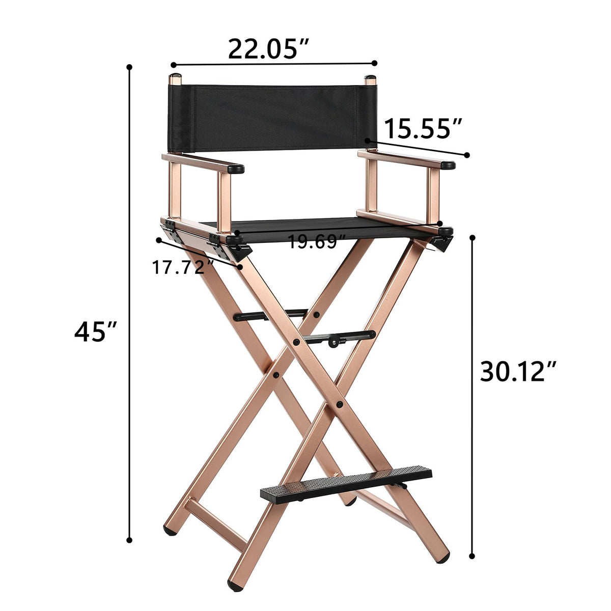 Tall Aluminum Directors Chair L475