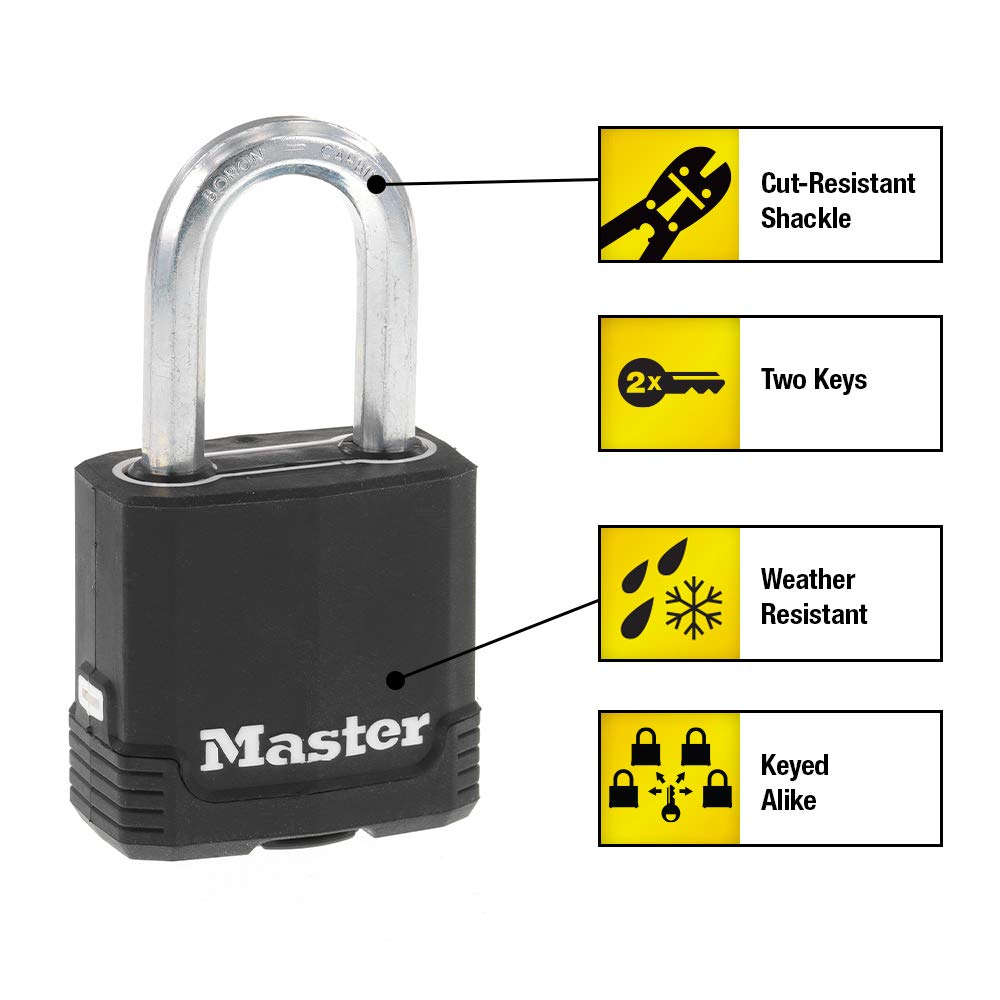 Heavy-Duty Keyed Outdoor Padlock 4-Pack C6923