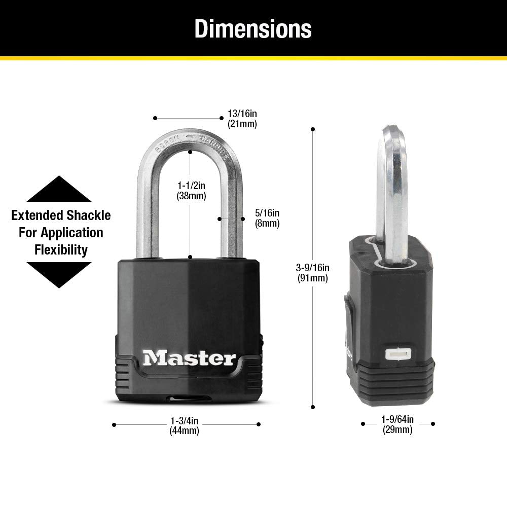 Heavy-Duty Keyed Outdoor Padlock 4-Pack C6923