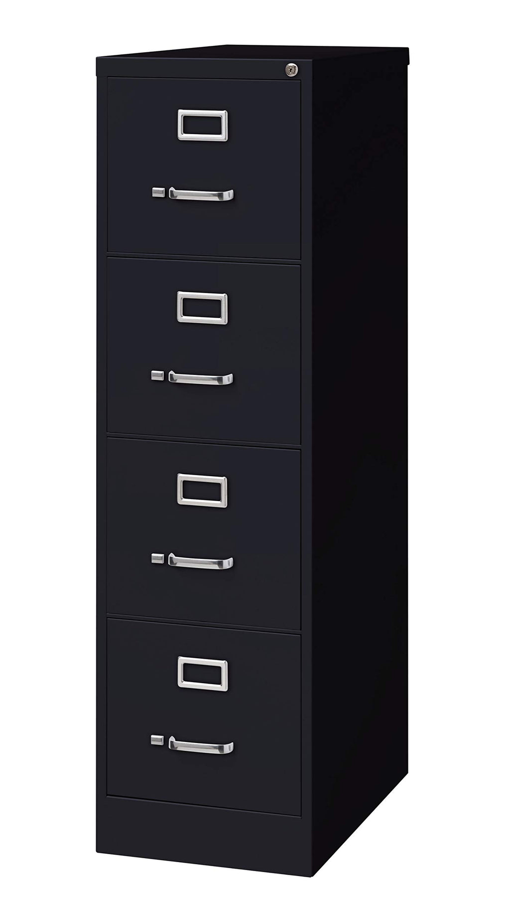 4 Drawer Letter Width Vertical File Cabinet Black Y344584