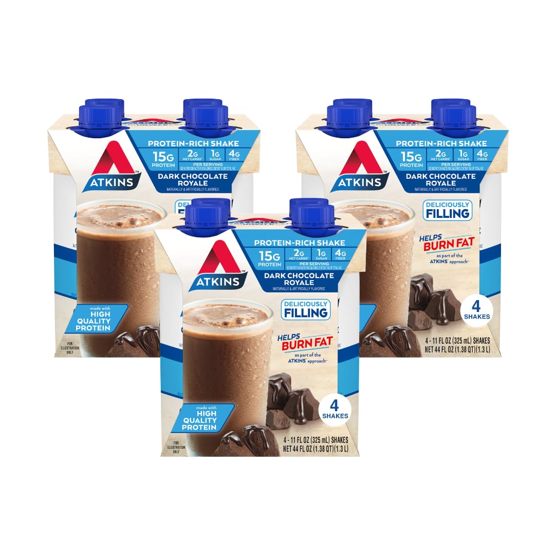 Dark Chocolate Protein Shake & Iced Coffee Protein Shake, 15g Protein, 12 Count M672