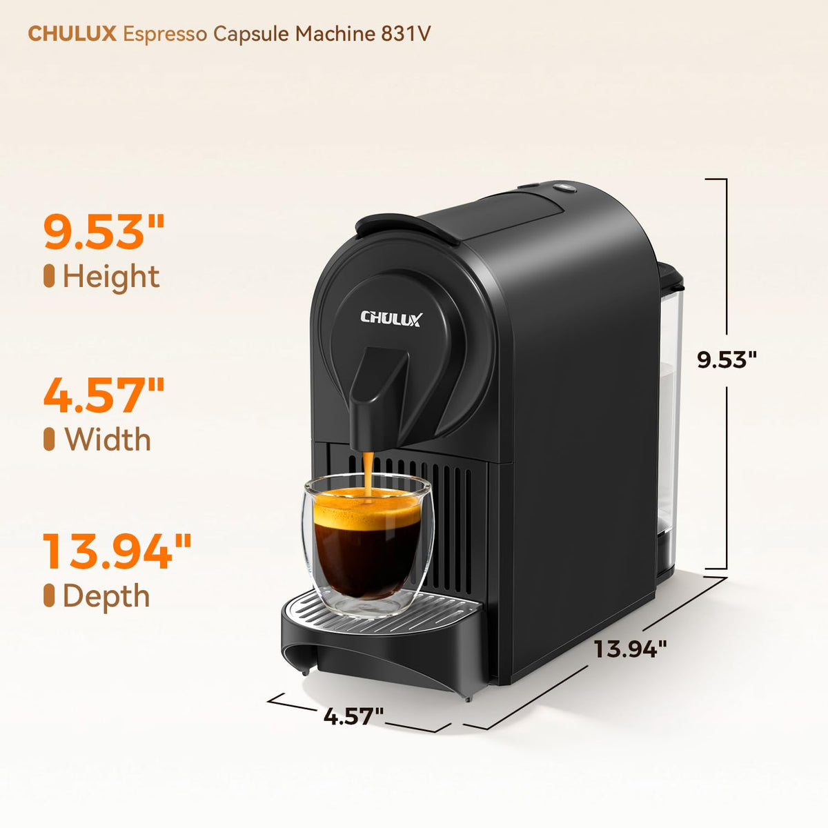 Single Serve Espresso Machine Black R13341