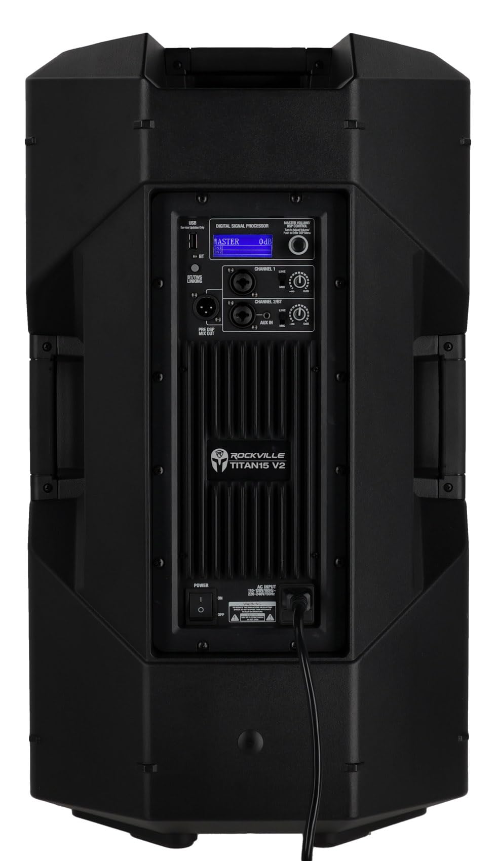 15" Powered PA Speaker Pair with 8 Mixer M96039