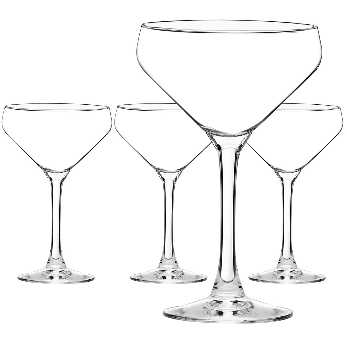 Coupe Cocktail Glasses Set of 4 Hand Blown Crystal 12Oz L614333