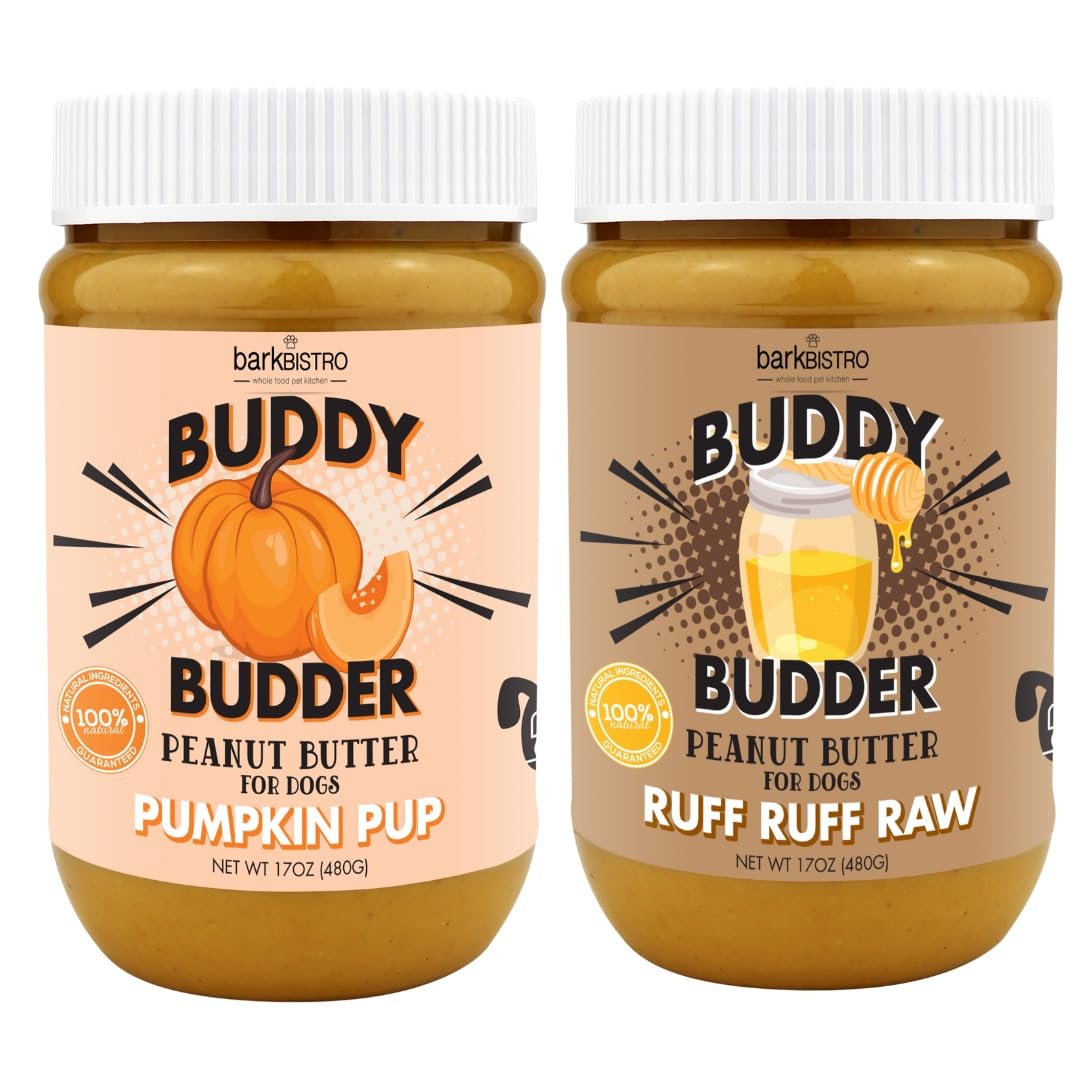 Natural Peanut Butter for Dogs Set of 2 17oz Jars J1784