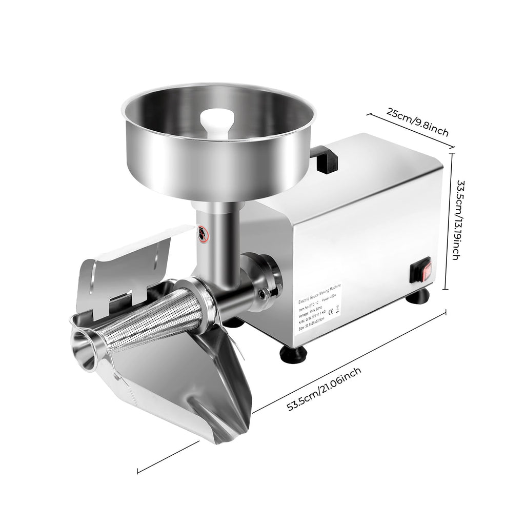 110V 450W Stainless Steel Electric Tomato Strainer Z341