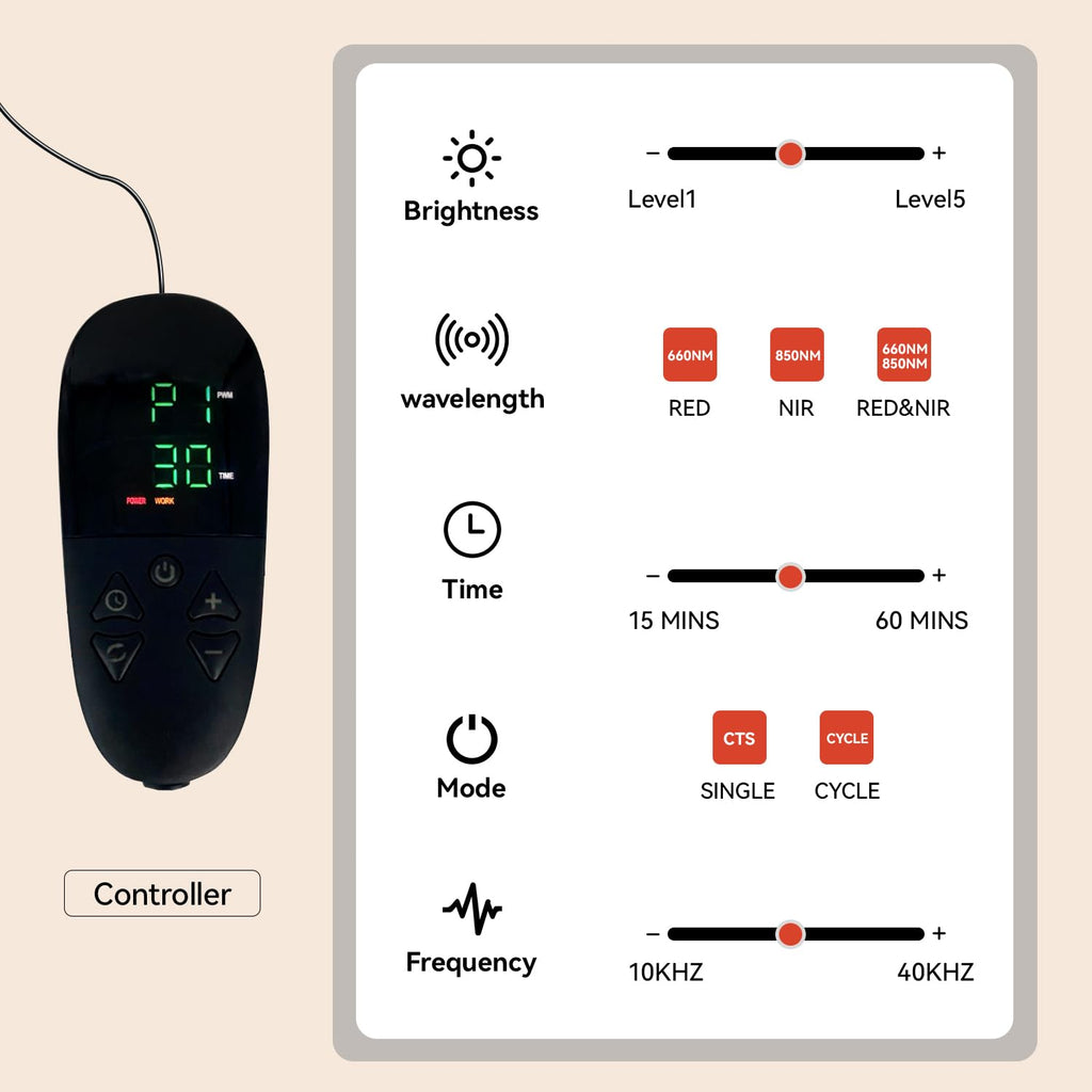 Red Light Therapy Mat 3840pcs LED 660nm 850nm 71''x 32'' W9501