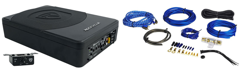10" Powered Under-Seat Subwoofer with Amp Wiring Kit A490