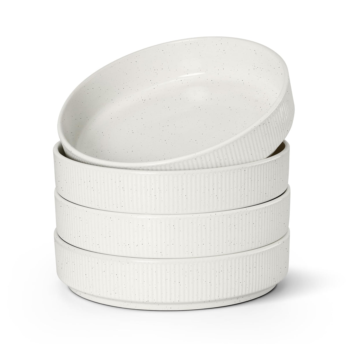 Pasta Bowls Set of 4, 35oz Ceramic, White, 8" U625562