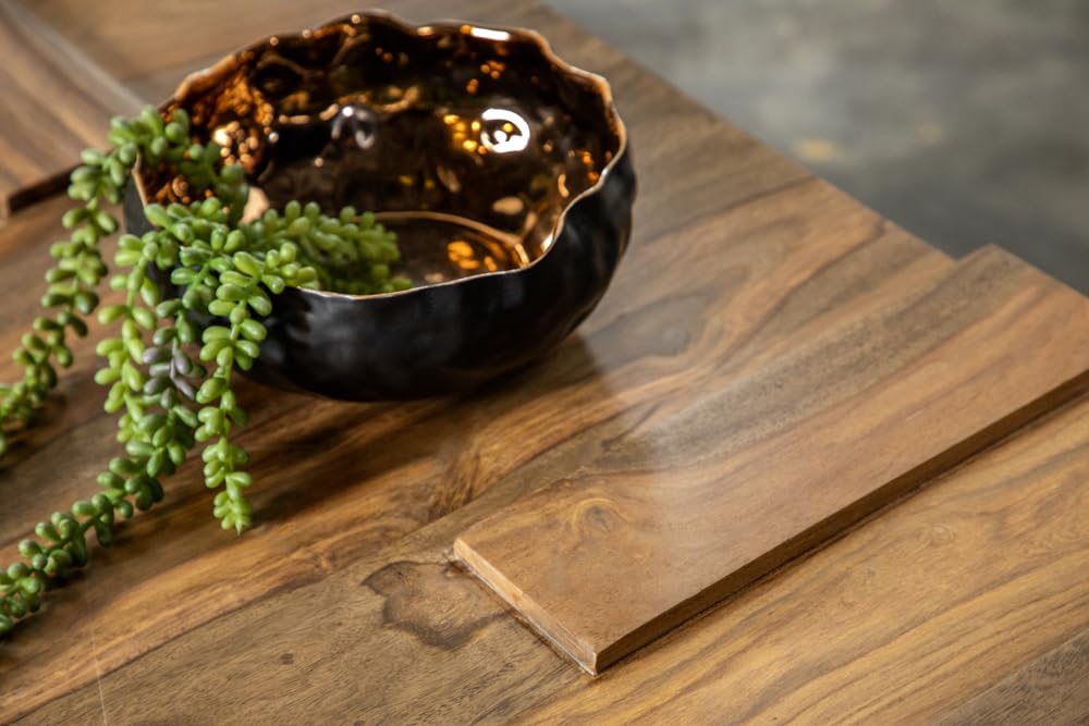 Sheesham Wood Square Coffee Table with Wooden Legs Q536