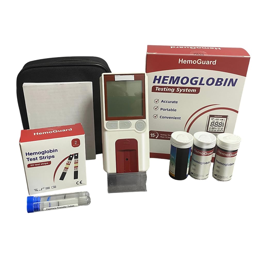 Hemoglobin Test Meter Kit with 25 Strips and 25 Capillary Tubes F902
