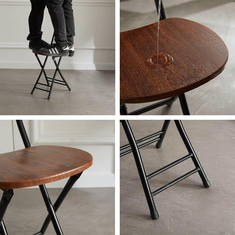 18 Inch Black Folding Bar Stool with Backrest and Footrest X713118