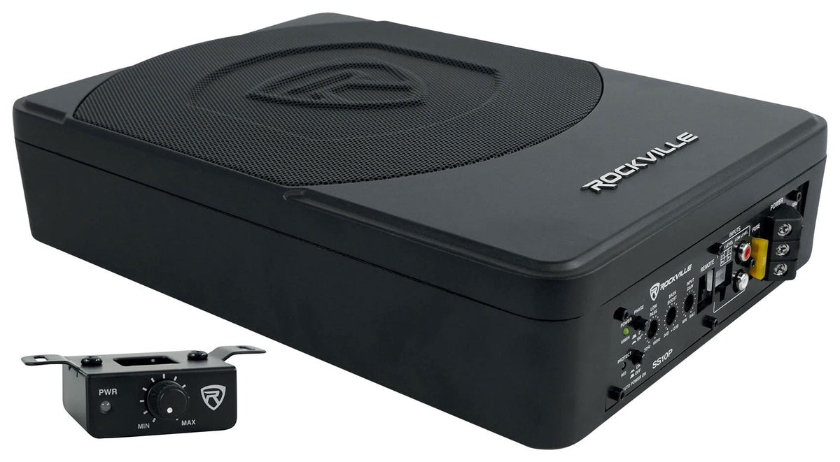 10" Powered Under-Seat Subwoofer with Amp Wiring Kit A490