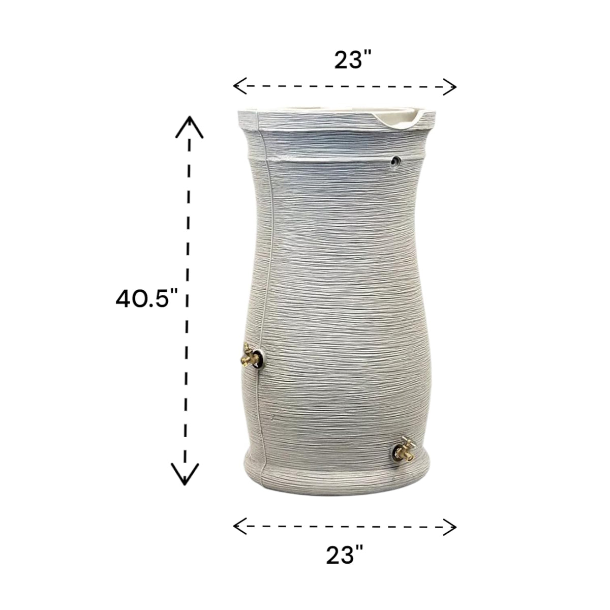 50 Gallon Gray Rain Barrel with Planter R913137