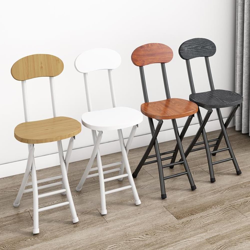 18 Inch Black Folding Bar Stool with Backrest and Footrest X713118