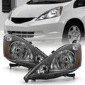 Grey Housing Headlights Pair Set Driver & Passenger Side W93319