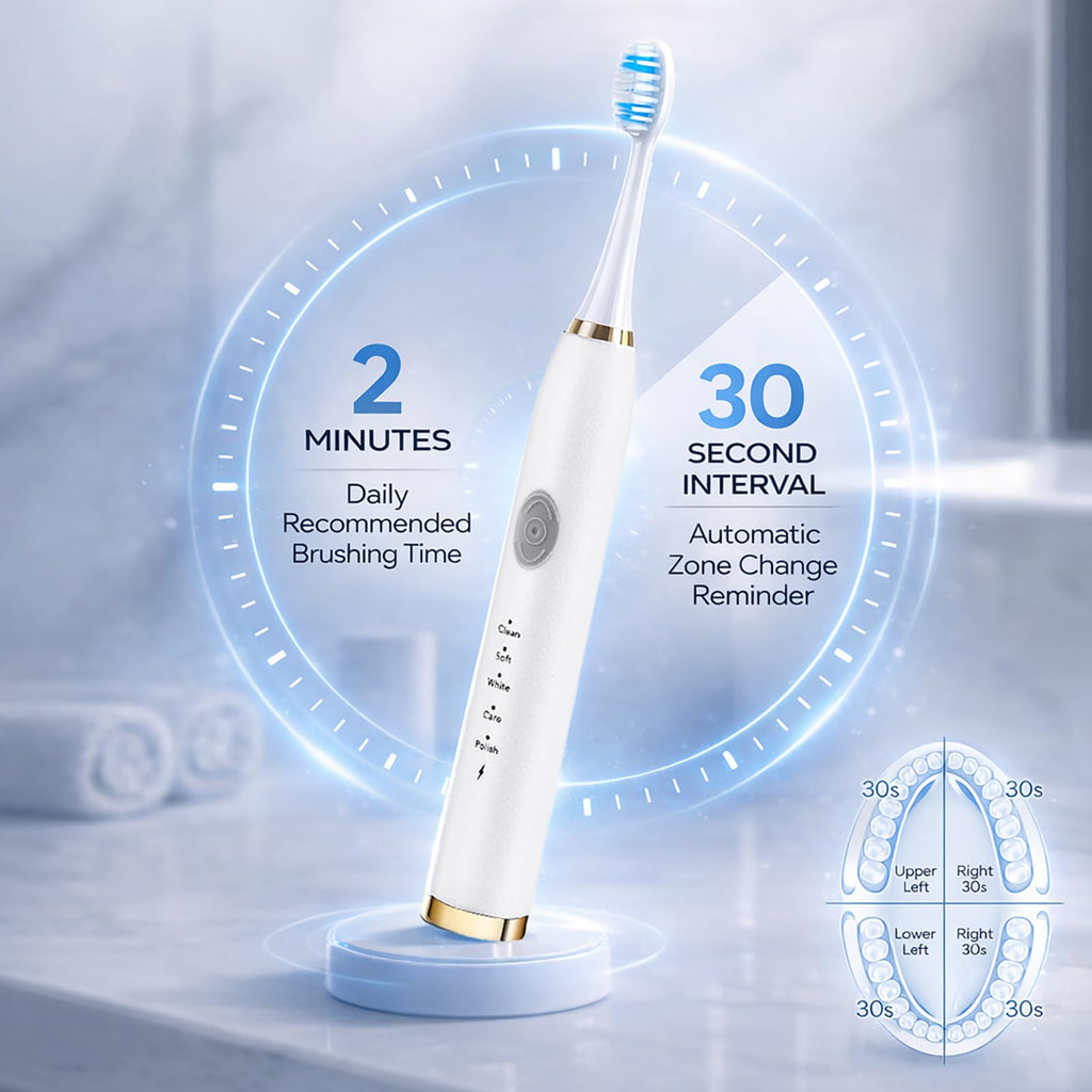 2 Pack Electric Toothbrush with 10 Replacement Brush Head H1962