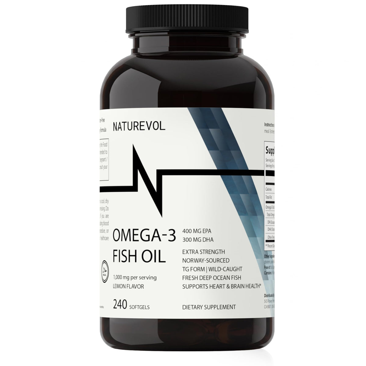 Omega-3 Fish Oil 1000mg 240 Softgels Q864