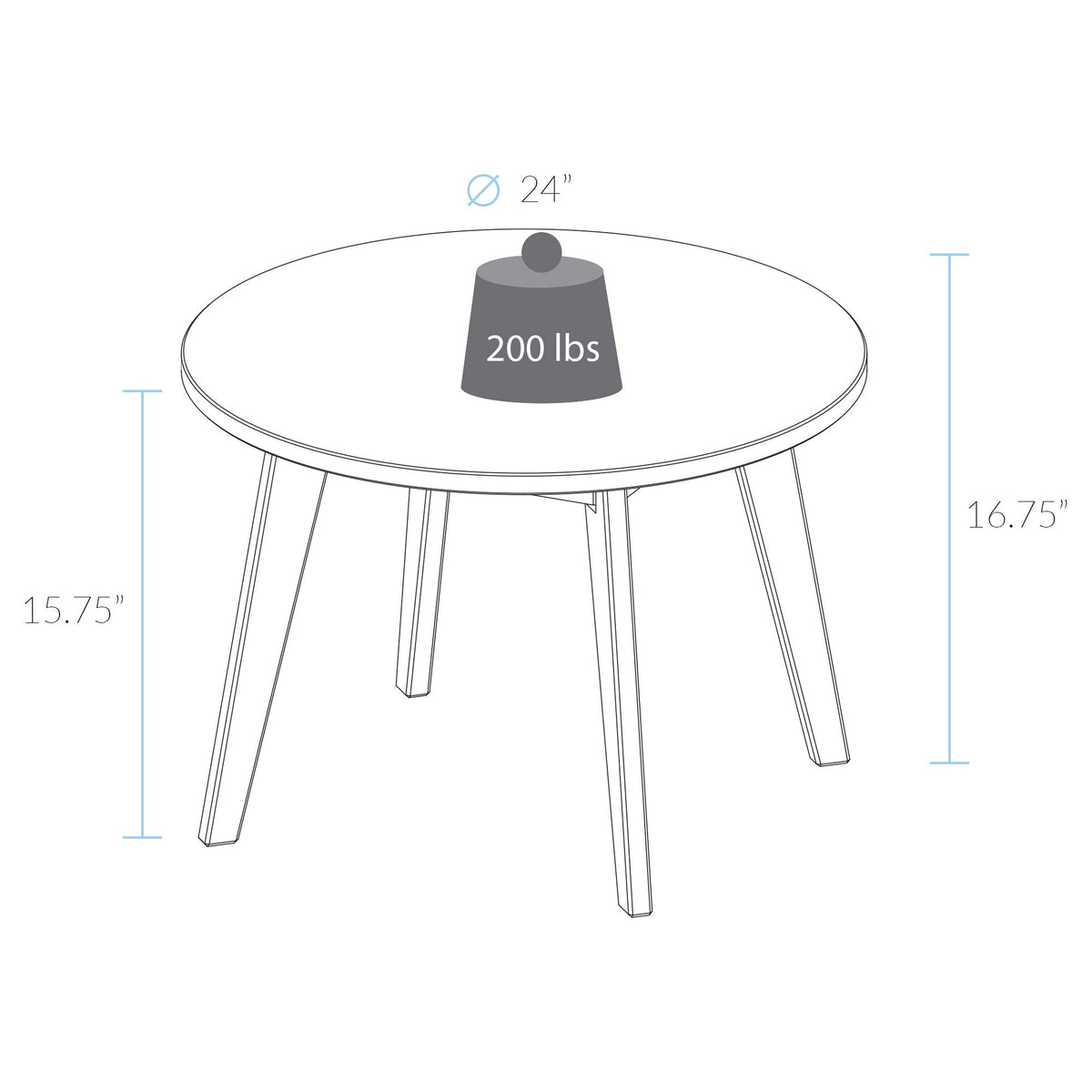 Hardwood Round Coffee Table W91748