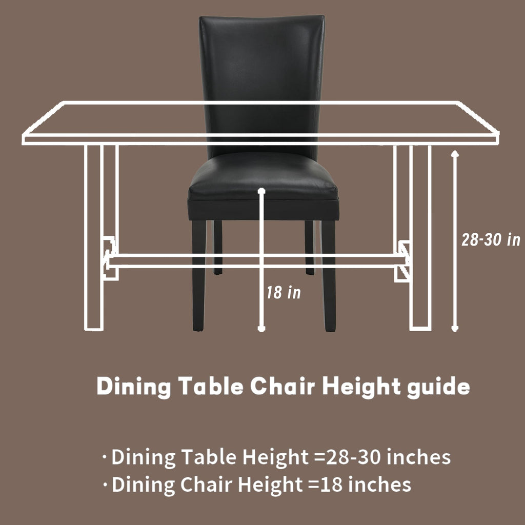 Set of 6 Solid Wood Upholstered Dining Chairs P869715