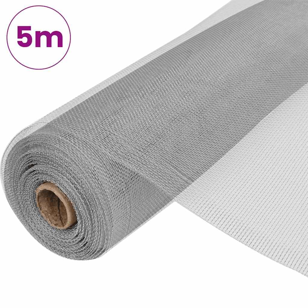 Aluminum Mesh Screen 39.4x196.9 Inches Silver E20899