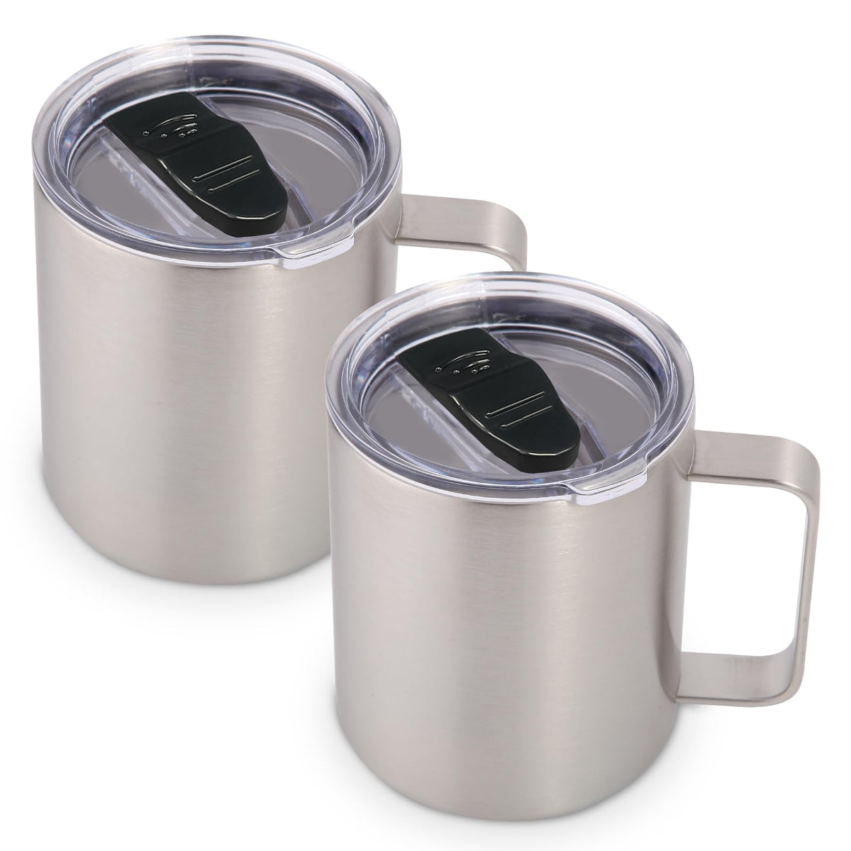 14oz Insulated Stainless Steel Coffee Mug with Lid 2 Pack V673222