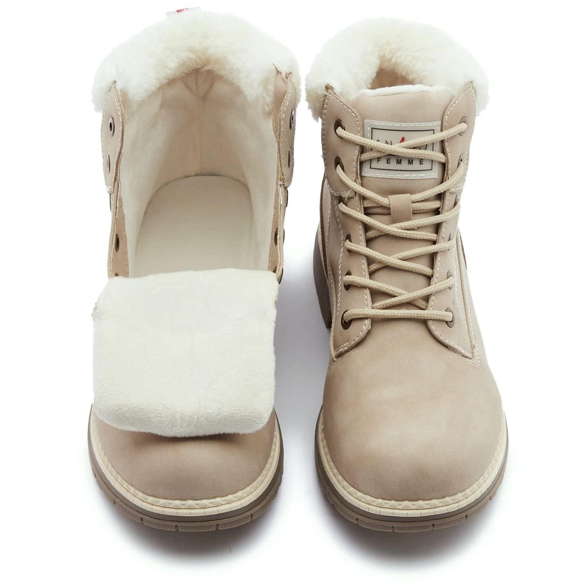 Waterproof Warm Fur Ankle Boots V428