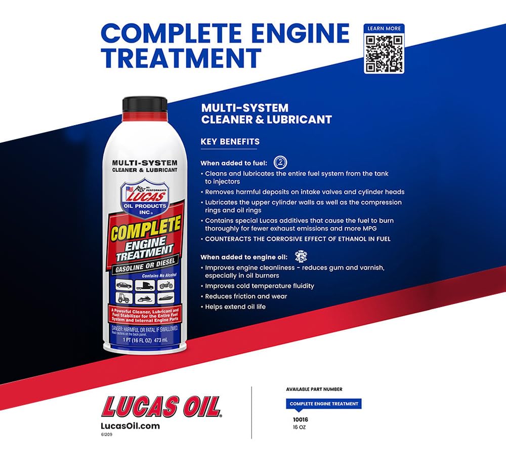 8 Pack 16 Ounce Engine Treatment E464873