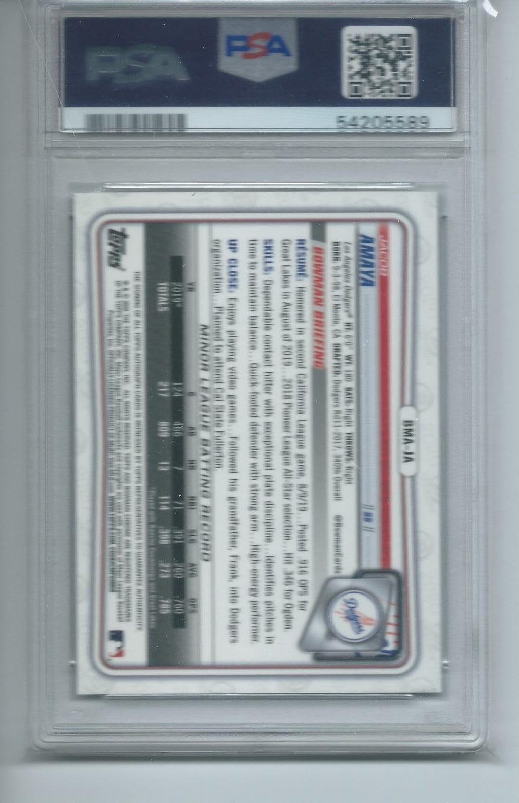 Baseball Slabbed Autographed Cards K493
