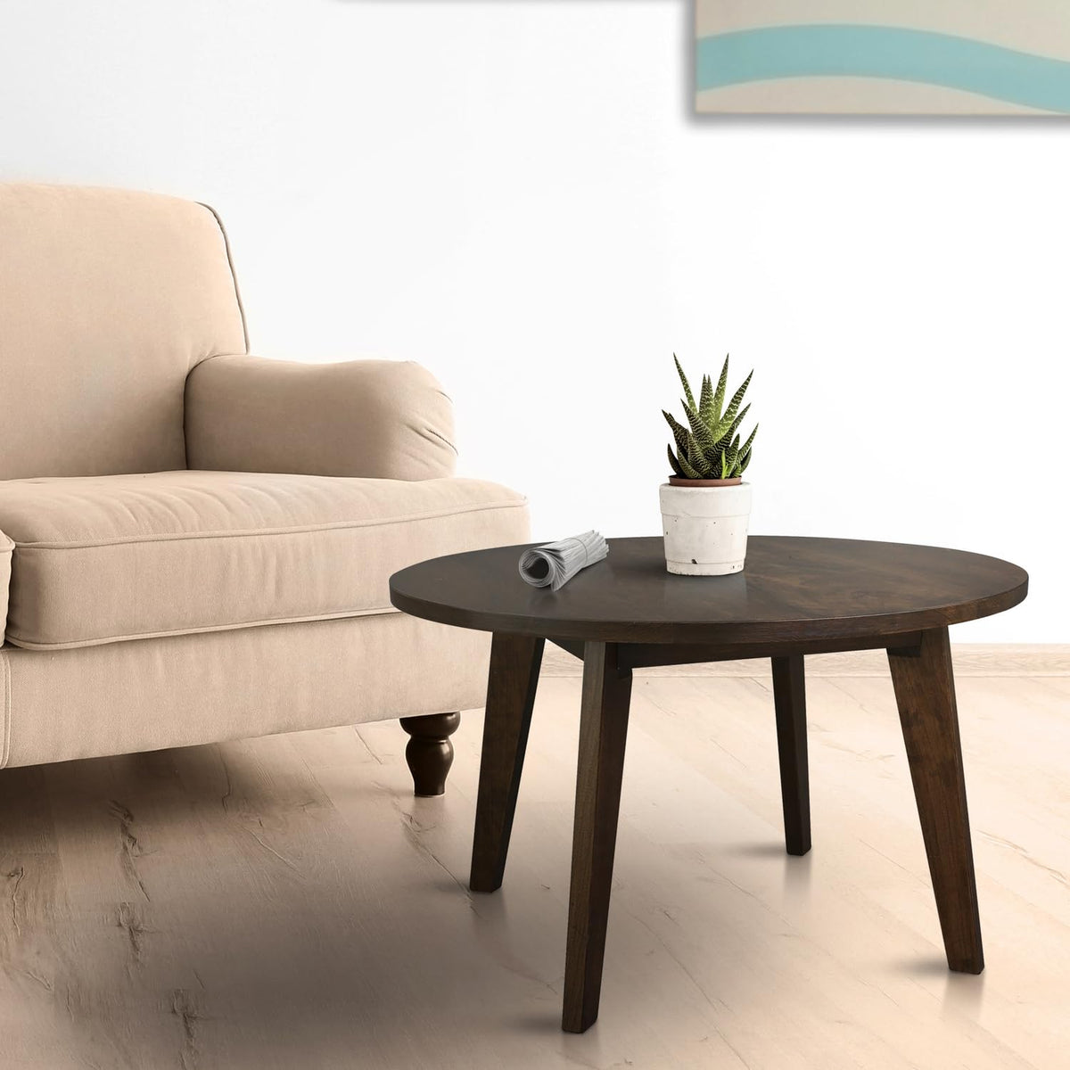 Hardwood Round Coffee Table W91748