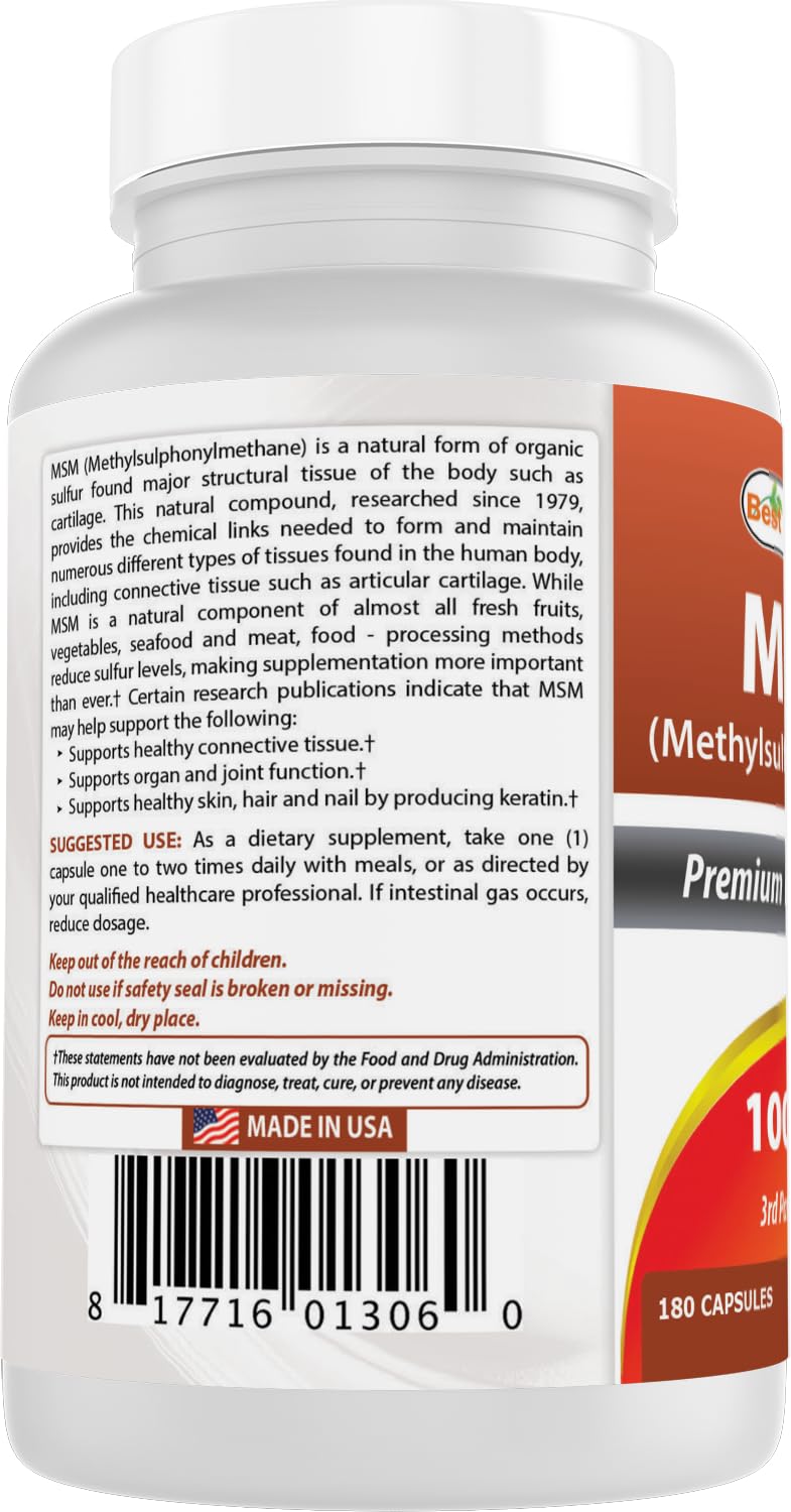 MSM 1000 mg 180 Capsules W756879