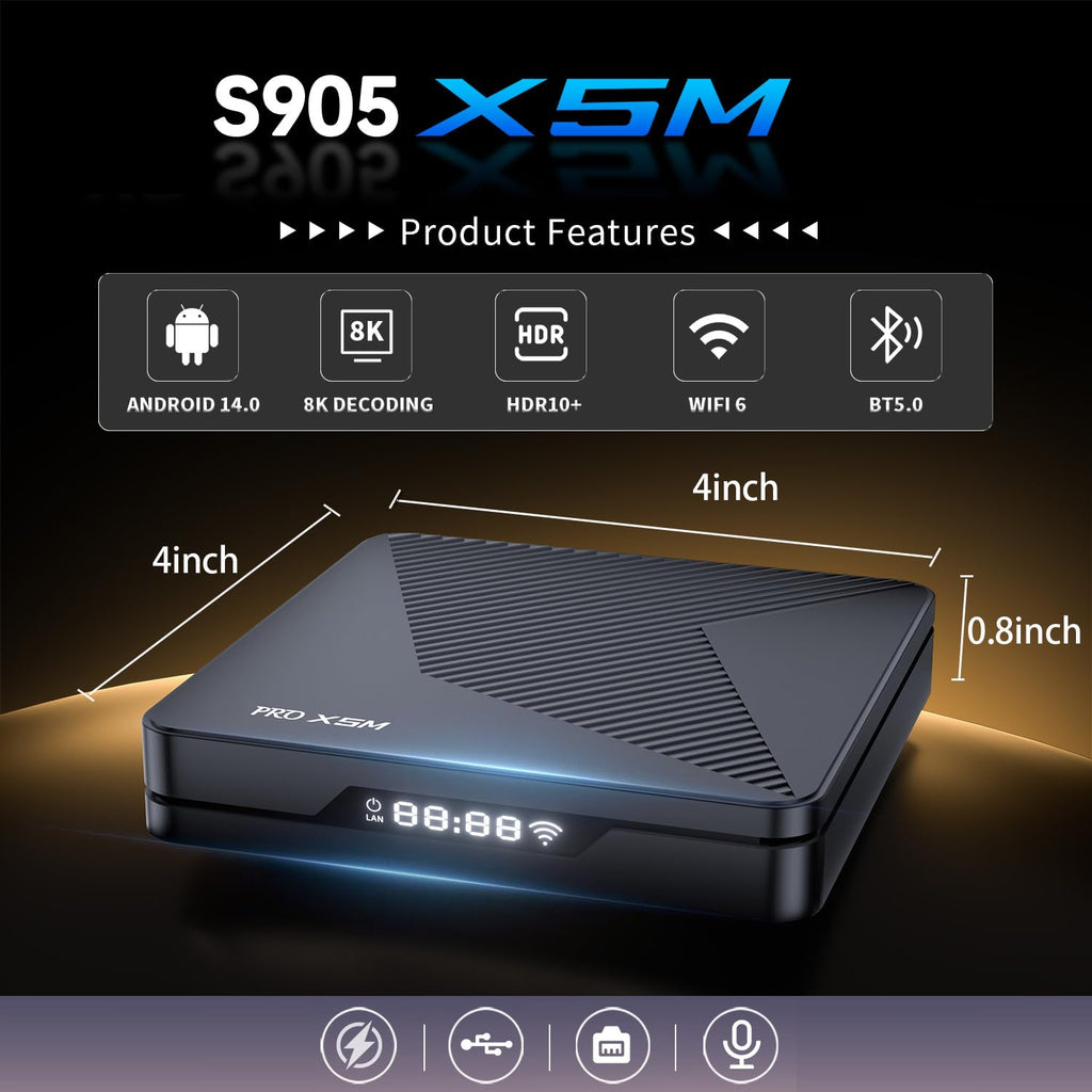 Android 14.0 TV Box 2GB RAM 16GB ROM 4K HDR10+ Q356