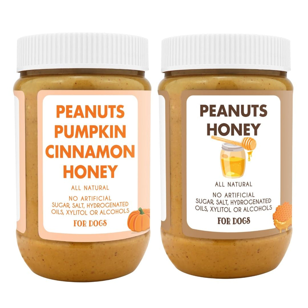 Natural Peanut Butter for Dogs Set of 2 17oz Jars J1784