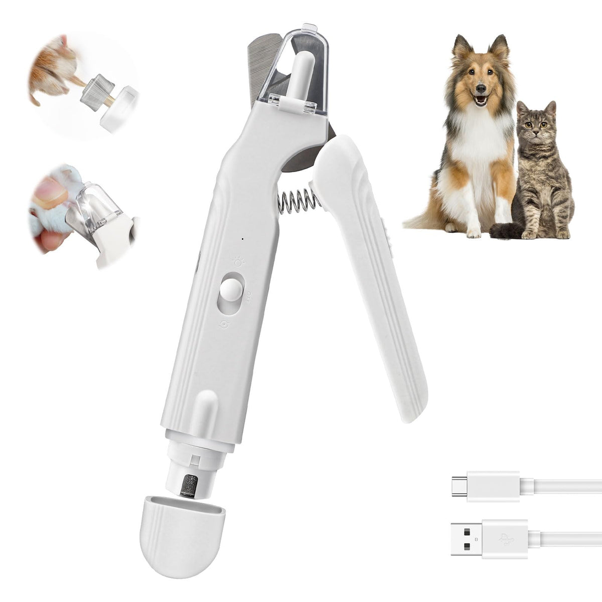 2-in-1 Dog & Cat Nail Clippers & Grinder with LED Light E524177
