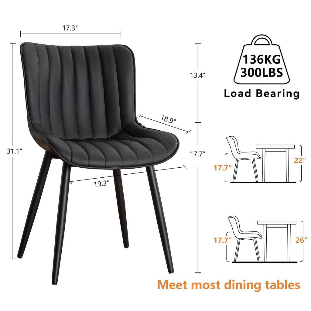 Black Dining Chairs Set of 2 P48741