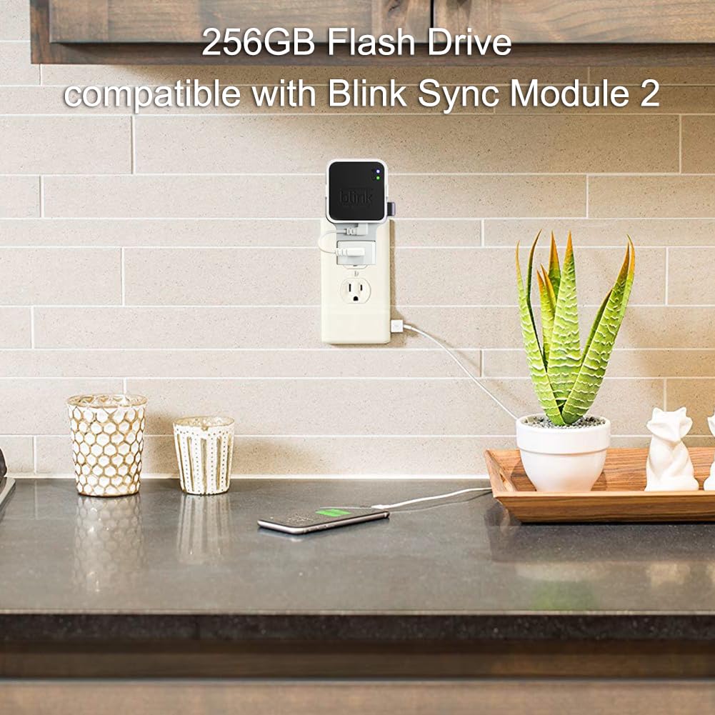 256GB USB Flash Drive with Outlet Wall Mount I95829