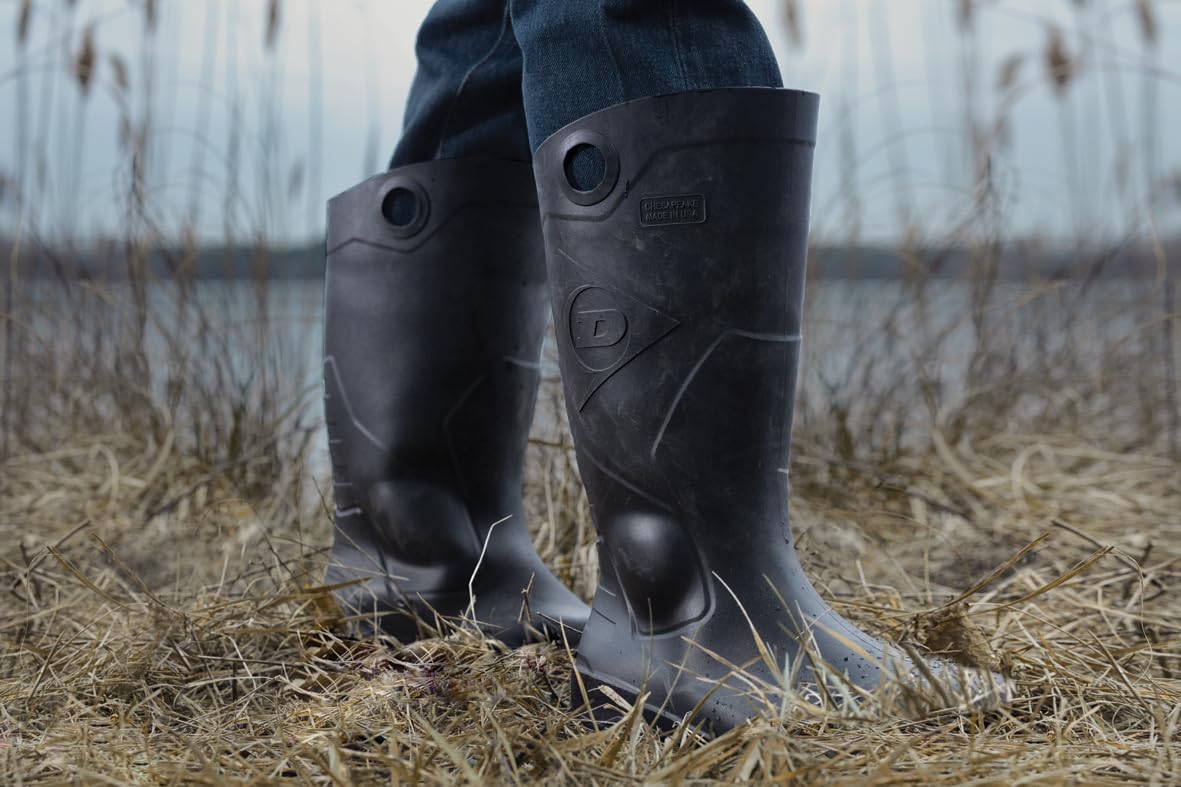 Black PVC Waterproof Steel Toe Rubber Boots K121