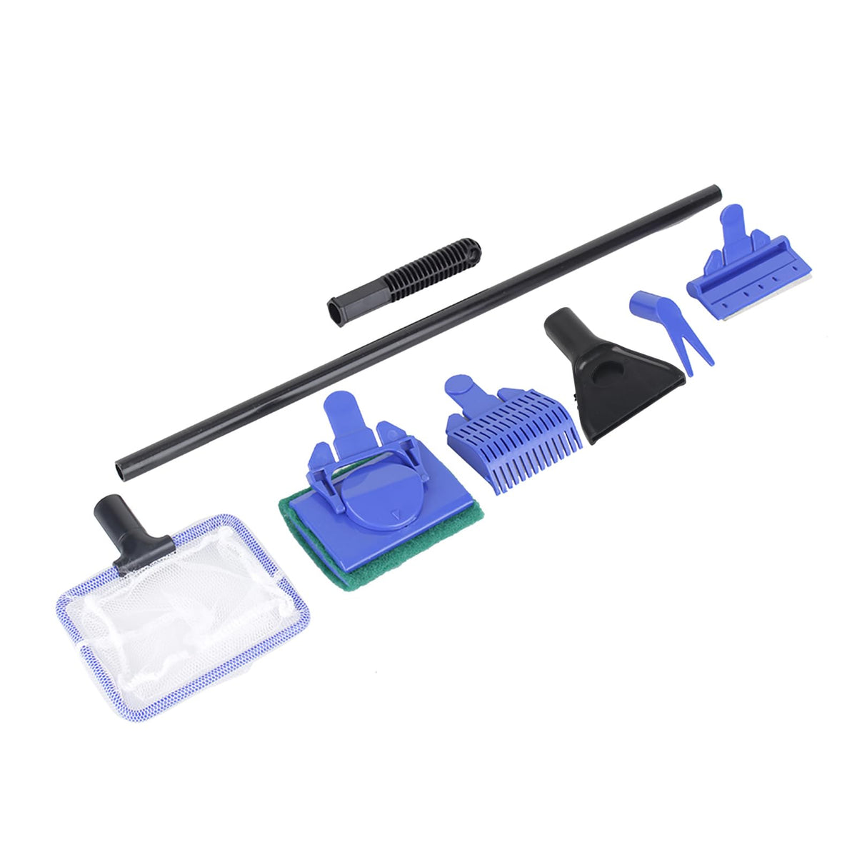 5 in 1 Fish Tank Brush Set with Gravel Rake and Net F770